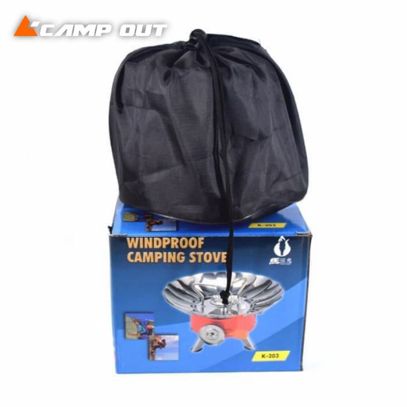 Kompor Camping Windproof Portable Gas Stove Mini Alat Masak Gunung - kompor gunung - kompor kotak camping