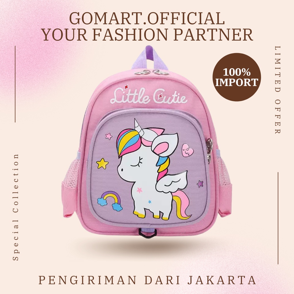 Tas Anak Sekolah Import Karakter Lucu - Tas Ransel Anak Unicorn - Tas Sekolah Anak Import Premium High Quality Terbaru -  Ransel Anak Sekolah SD dan TK - Tas Anak Karakter Hello Kitty - Tas Anak Perempuan dan Laki Laki [BK11]