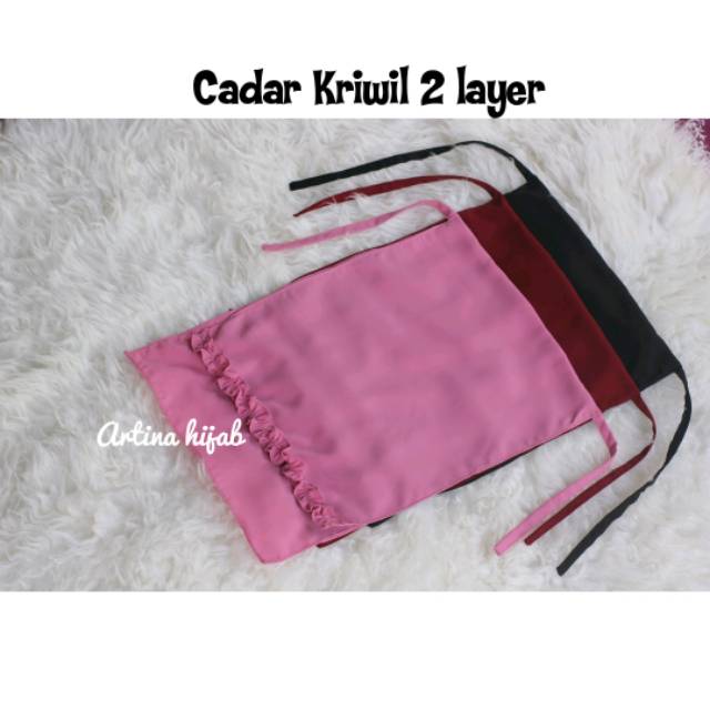 CADAR RUFFLE 2 LAYER WOLFIS  | TANPA JAHITAN BAWAH MATA