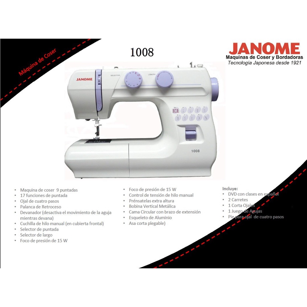 Mesin Jahit janome 1008