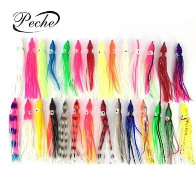 Umpan Pancing 4pcs Ikan Cumi Gurita Soft Lure Squid Octopus Bait Mancing
