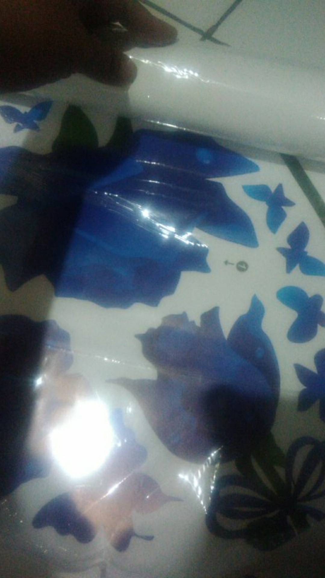 Wallsticker 71 Frame Bunga Biru