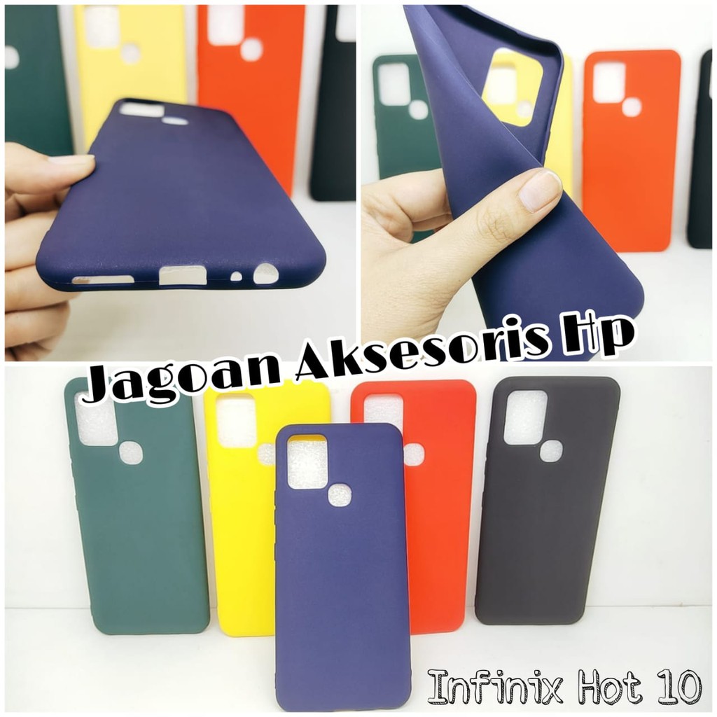 TPU MACARON Infinix Hot 10 X682B 6.78 Inchi Softcase Silicon Candy Anti Noda No Logo Full Cover