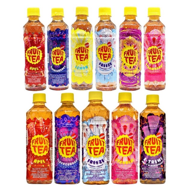 

(instant saja) Fruit Tea Blackcurrant Apel Markisa freeze xtreme lemon strawberry botol Pet