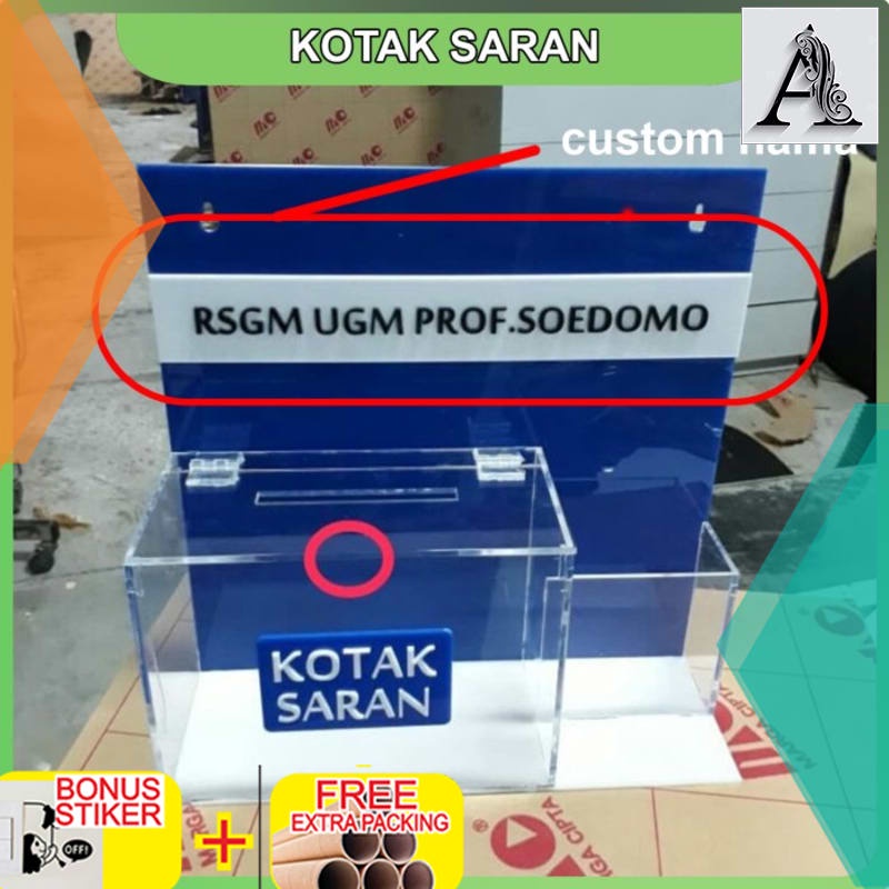 

Terlaris Kotak Saran Header Logo Acylic/Akrilik