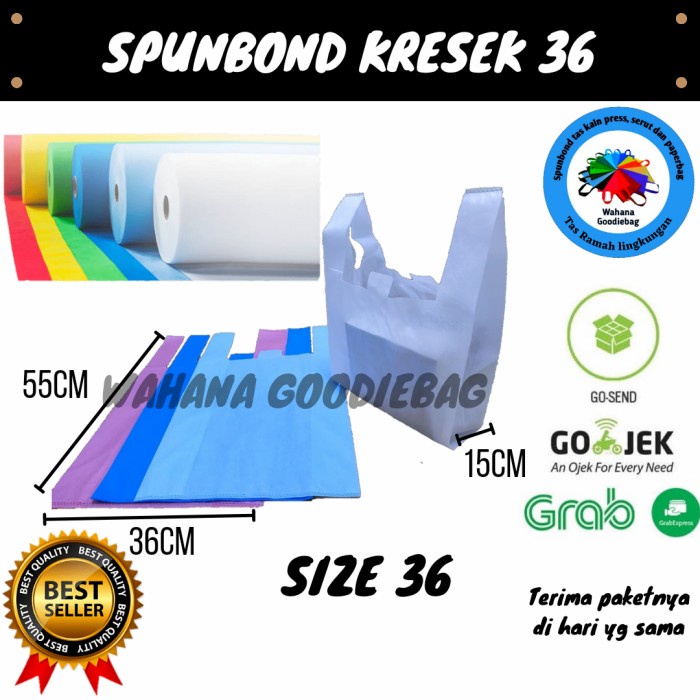 

NEW tas spunbond/ Goodie bag kresek -Model Kresek 36