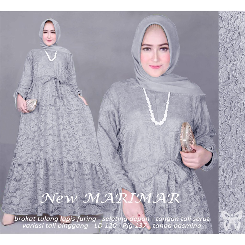 HOPYLOVY - Gamis Wanita Jumbo Brukat Tulang Misanti