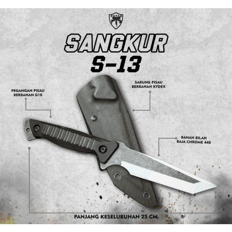 Patas - Pisau Taktis S0013 Baja Crome Kydex