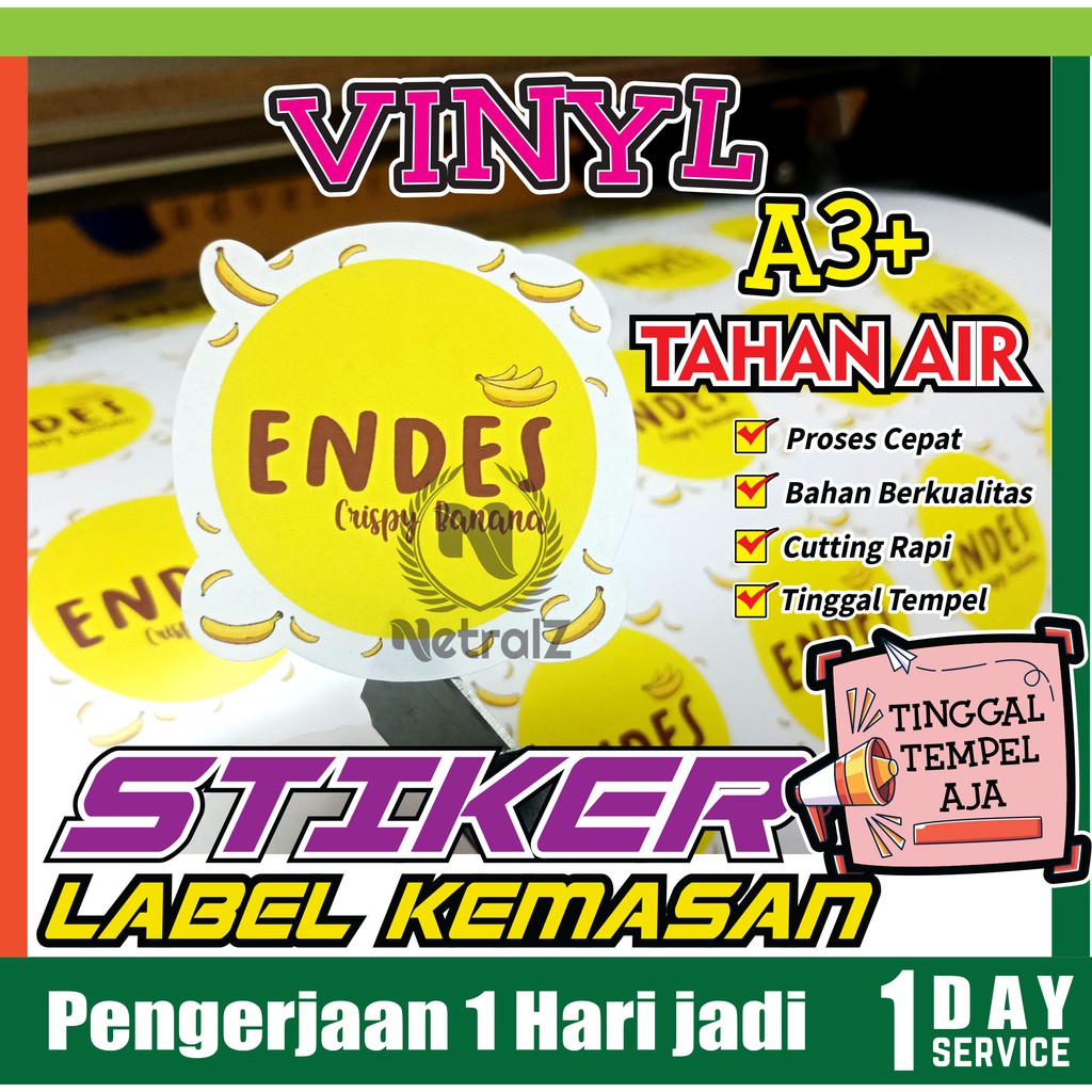 

STIKER LABEL VINYL GLOSSY, / STICKER LABEL KEMASAN / STIKER CUTTING Murah Jakarta