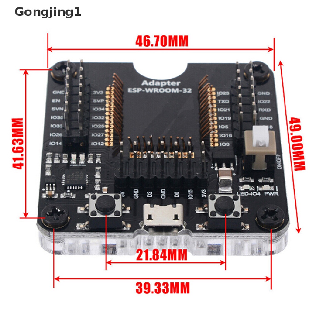 Gongjing1 Adapter Socket ESP32 Untuk Modul ESPRESSIF ESP-WROOM-32