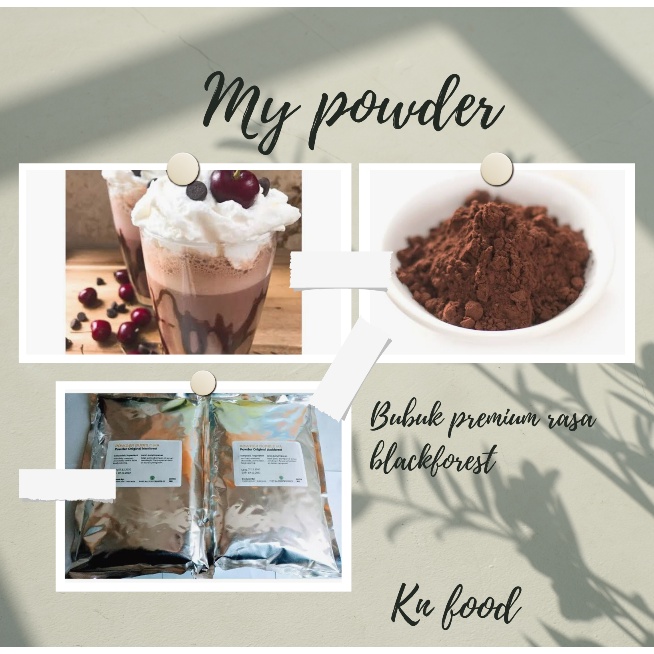 

Powder BlackForest Premium 1kg -Powder PPREMIUM rasa Blackforest 1kg