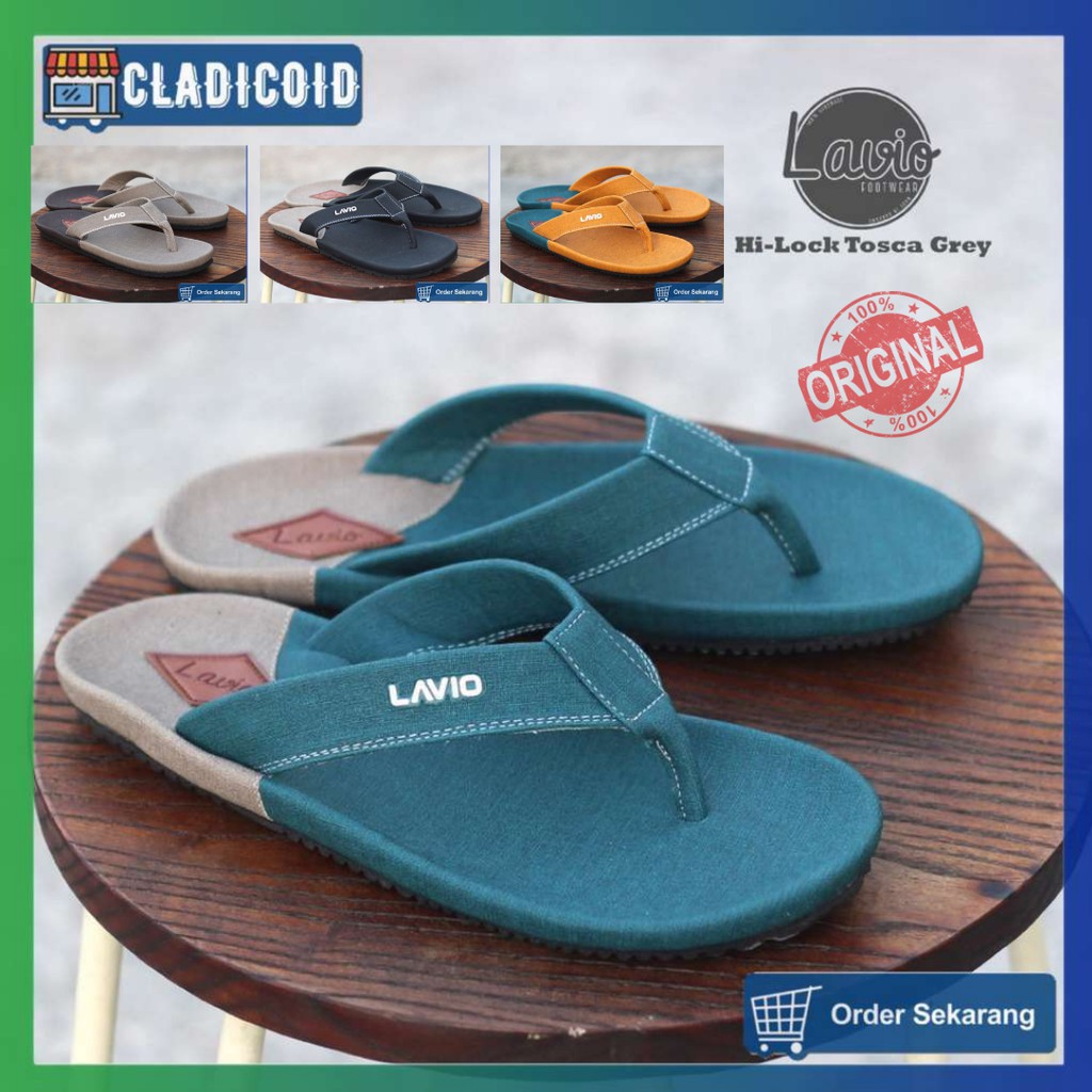 Sandal Jepit Distro Pria Kualitas Premium Model Terbaru dan Keren Lavio Hi-Lock / Hilock Original