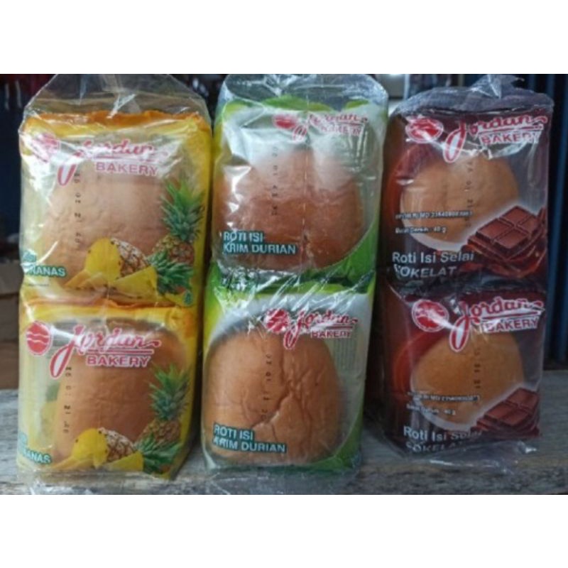 

Roti Isi Aneka Rasa Nanas, Coklat Jordan Kemasan 1 Pack Isi 10 Pcs