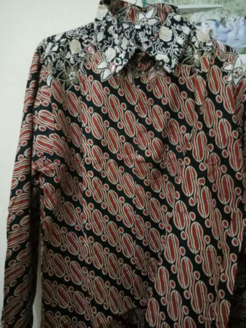 Couple Batik Keluarga Fashion Pria Wanita Sarimbit Keluarga  Sania Ruffle Batik Couple Motif Bunga