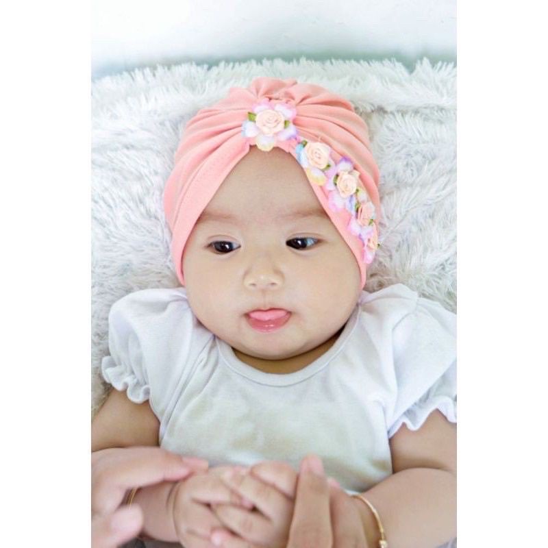 turban Rainbow anak bayi perempuan Usia 0 - 3 Tahun | ciput baby new born 6 - 2 thn | bandana Baby Girl newborn import Premium lucu 1 - 5 Bulan