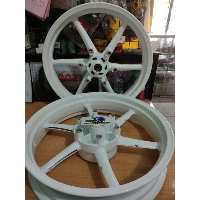 VELG VROSSI SANCA MODEL RCB P6 NINJA RR PUTIH DAN GOLD