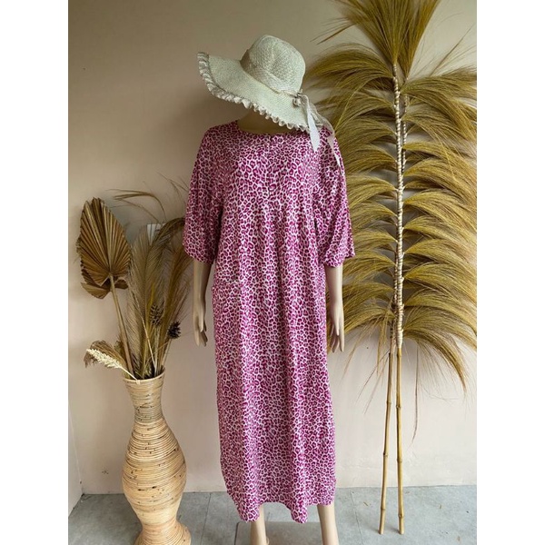 Daster Rayon Habel / DASTER POLKA Longdress, Lengan raglan 3/4-DLT 10