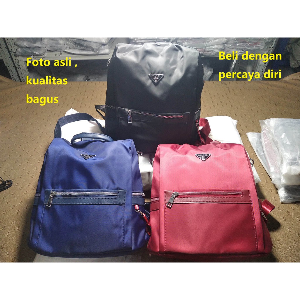 besar Ransel laptop Multifungsi sling Backpack tas gendong women cewek tas wanita Oxford cloth shoulder bags import  tas laptop 14 inch(Tinggi 32 Lebar 21 CM bisa muat ) 7044