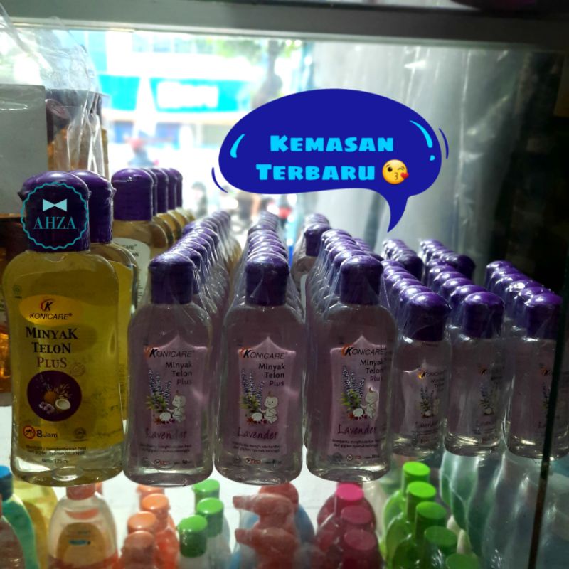 AHZA MINYAK TELON PLUS ANTI NYAMUK 8JAM KONICARE (TUTUP UNGU) 30ML/60ML/125ML