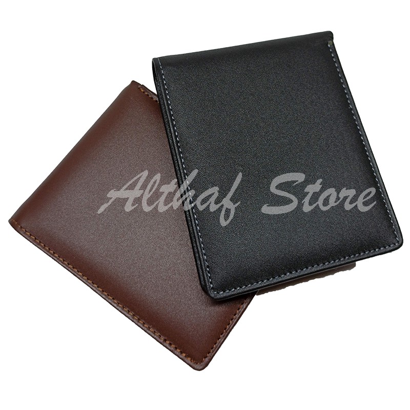 AL-Leather Dompet Kulit Pria Super Premium Hitam &amp; Coklat 100% Original Kulit Sapi