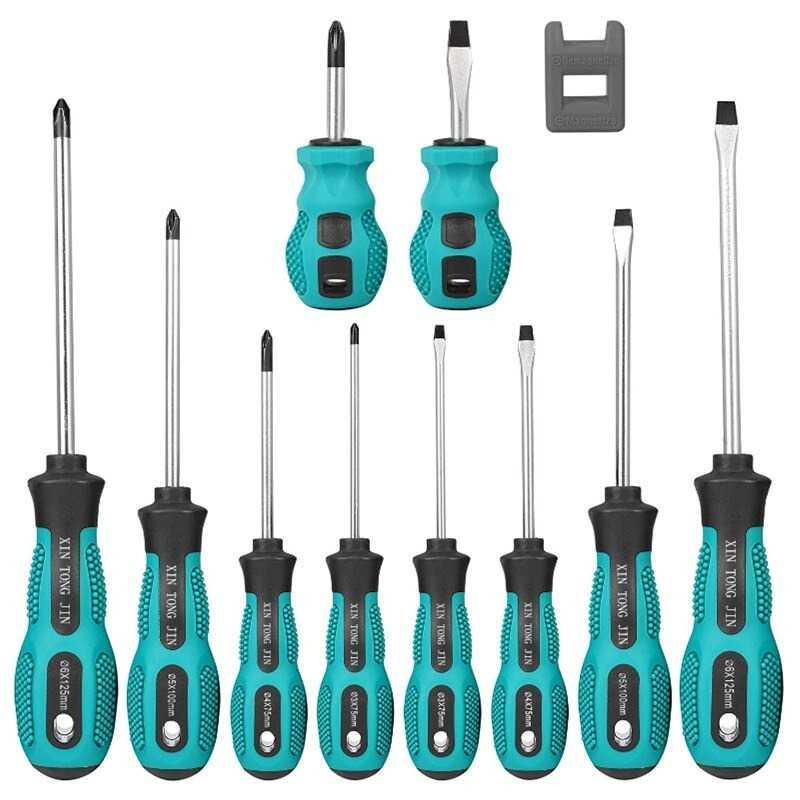 Obeng Set Reparasi Magnetic Head 10 in 1 - SK804 - Green