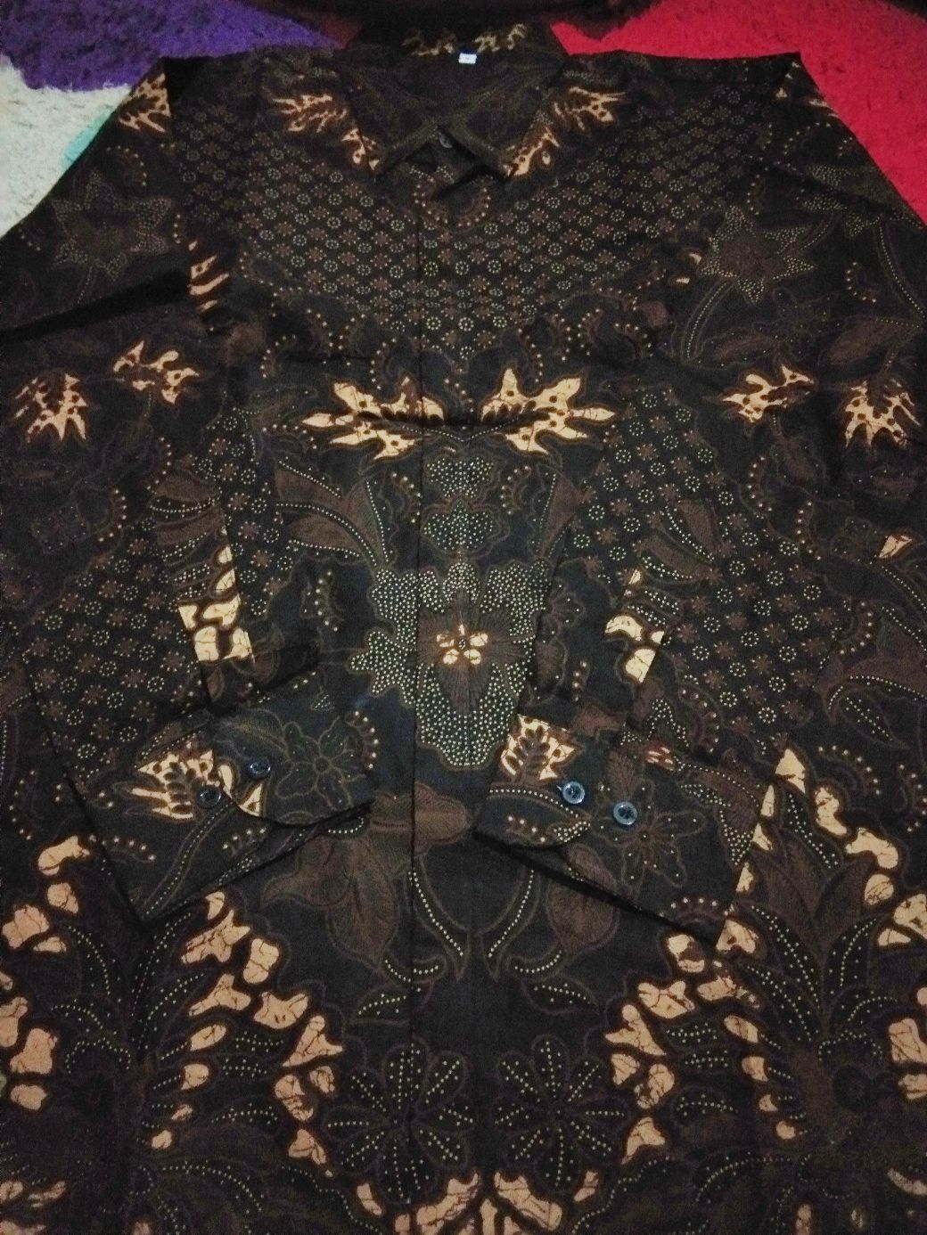 [full Furinng] Kemeja Batik Pria Lengan Panjang Motif Perwira Bahan Katun Sragenan