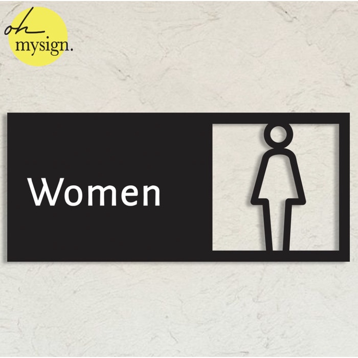 

Grosir Toilet Women Room Sign Akrilik Acrylic Sign Toilet Wanita WC Modern