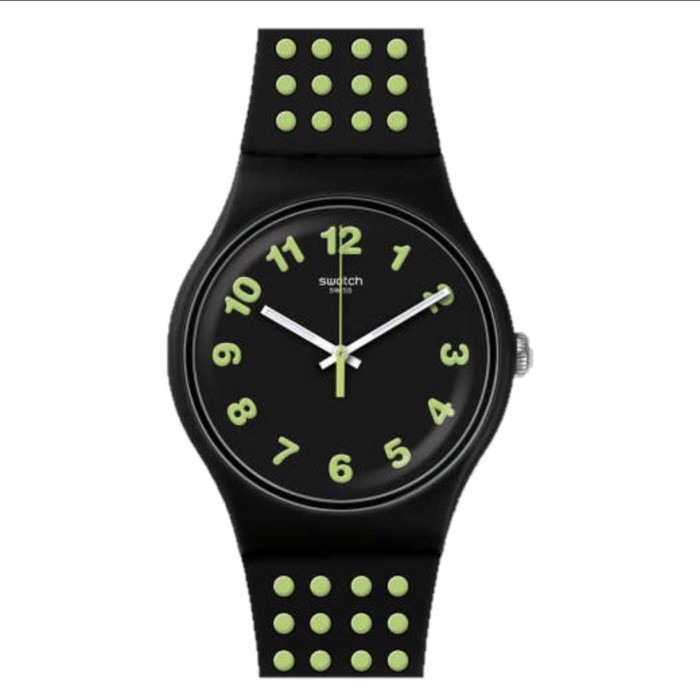 Jam Tangan Pria Swatch Punti Gialli Black Green SUOB147 ori
