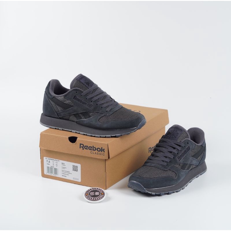 Sepatu Reebok Classic Leather Utility Dark Grey