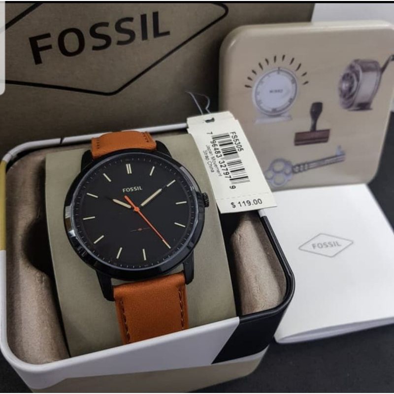 Fossil Jam Tangan Pria FS 5305 Original Water Resist Quartz Movement Stainless Steel