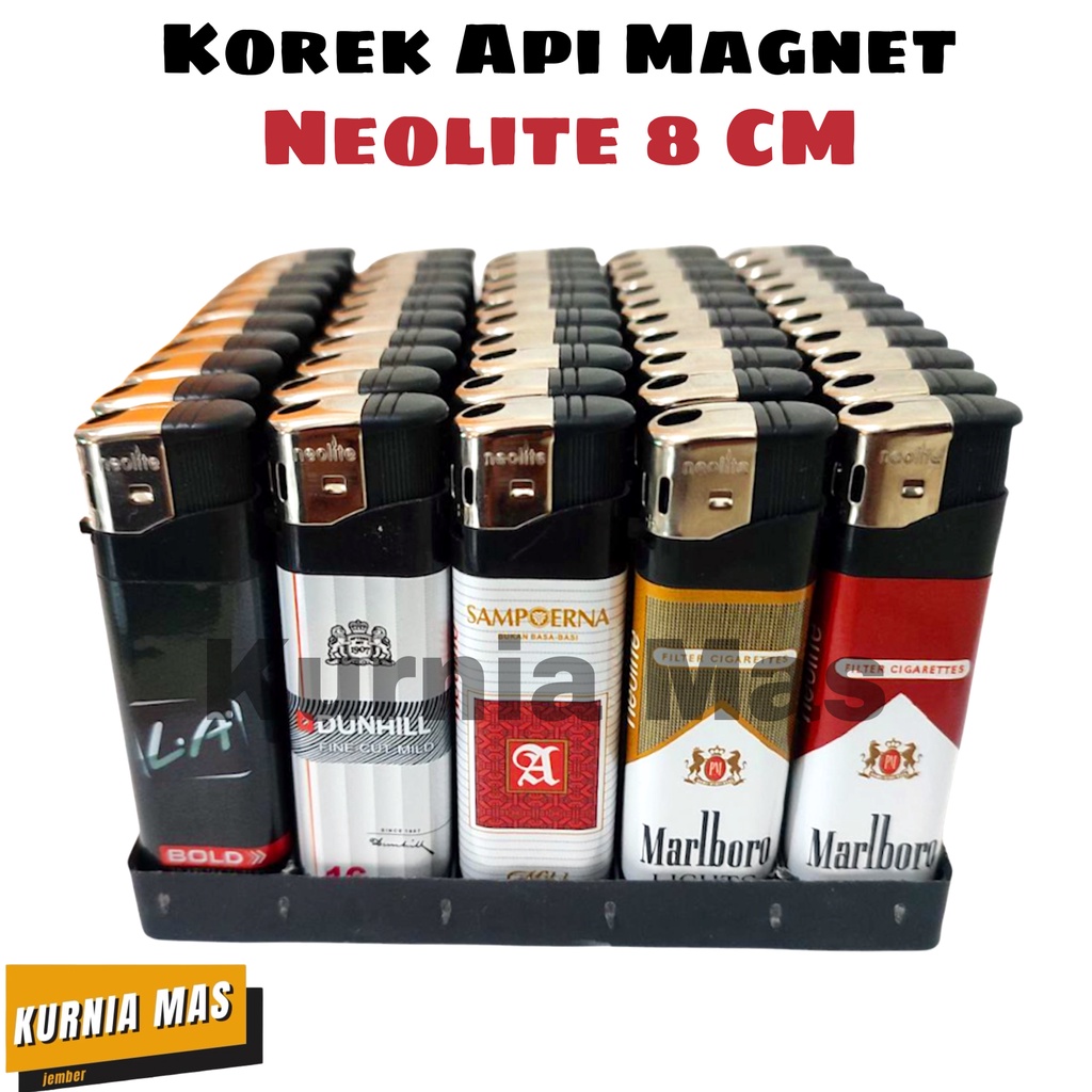 Korek Api Gas Magnet Neolite 8 CM Korek Aneka Motif Standard SNI