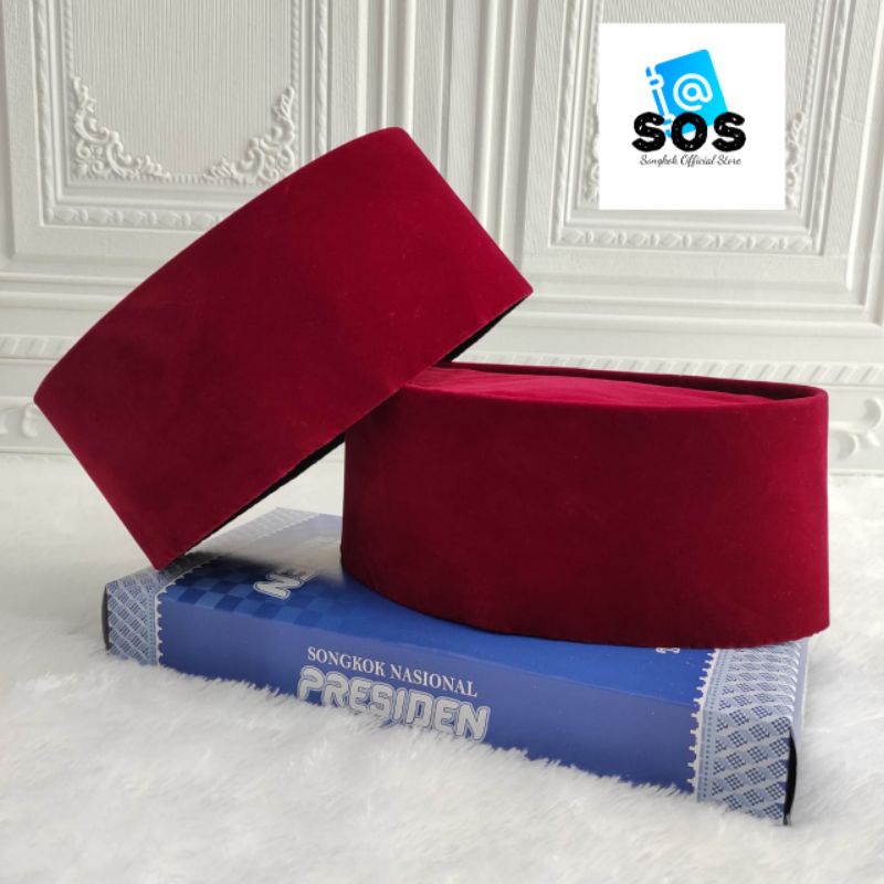 Peci Songkok Kopiah Betawi Polos Merah Merk Presiden Bisa Bayar Di Tempat  COD