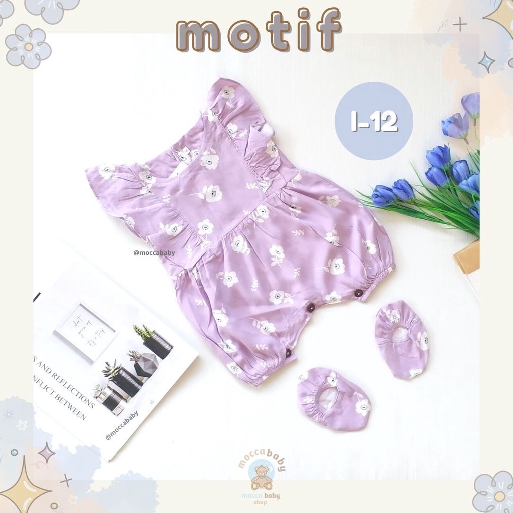 MBSS - BBB JUMPSUIT ZEELAA setelan anak perempuan jumper bayi motif bunga lucu free sarung kaki PART 3