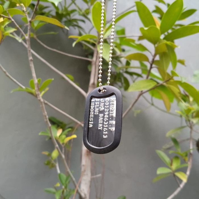 wue0540 Military Dog Tag - Kalung Dog Tag Original Satuan Rg05G0