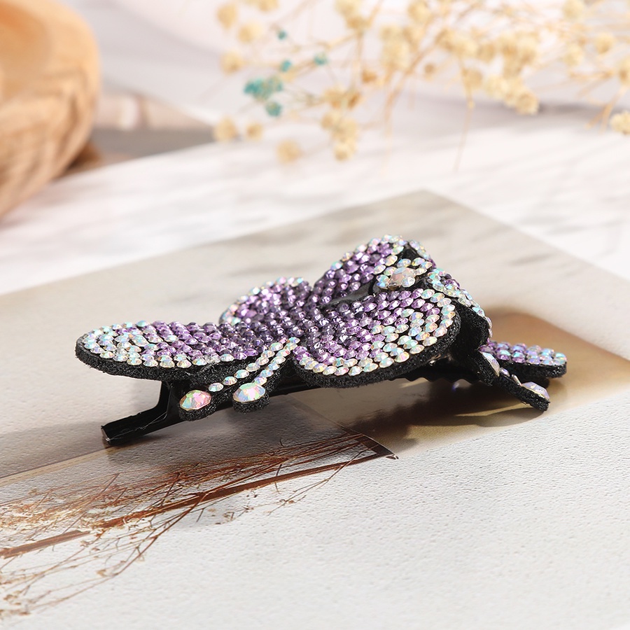 Retro Women Crystal Butterfly Hairpin Full Rhinestone Hair Clip Barrette Hair Accessories