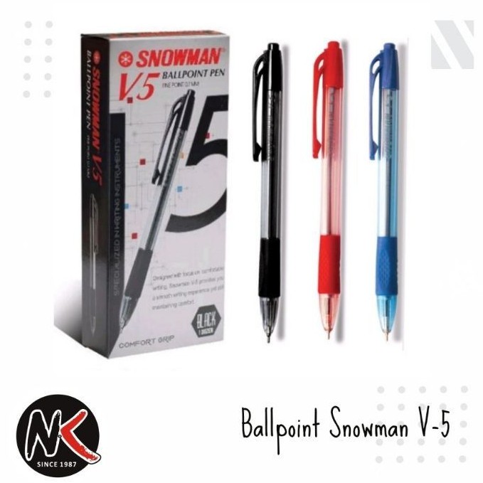 

Ballpoint / Ballpen / Bolpen / Bolpoin / Balpoin / Pulpen / Pena Snowman V-5 V,5 Fine 0,7 Semi Gel