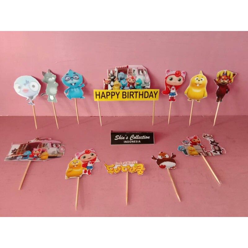 Cake Topper Duda & Dada 1 set isi 12 pcs