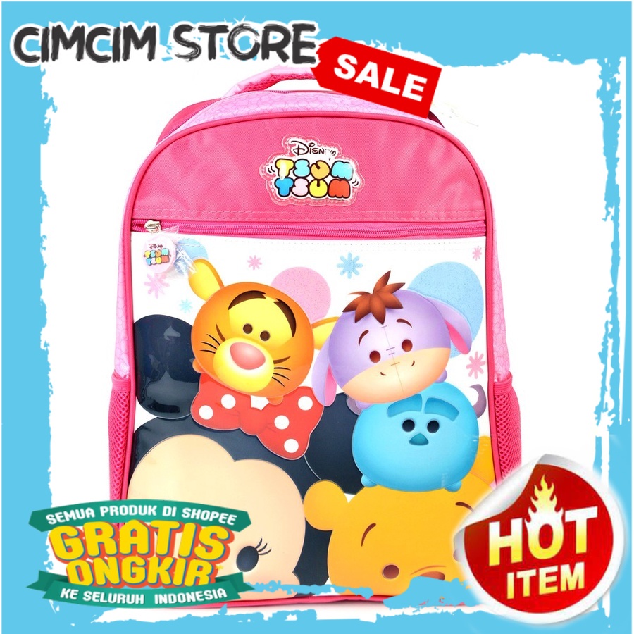 TAS KEKINIAN TERBARU TERMURAH / DISNEY Tsum Tsum  Tas Ransel Anak Original Backpack 16" TS-TB1726