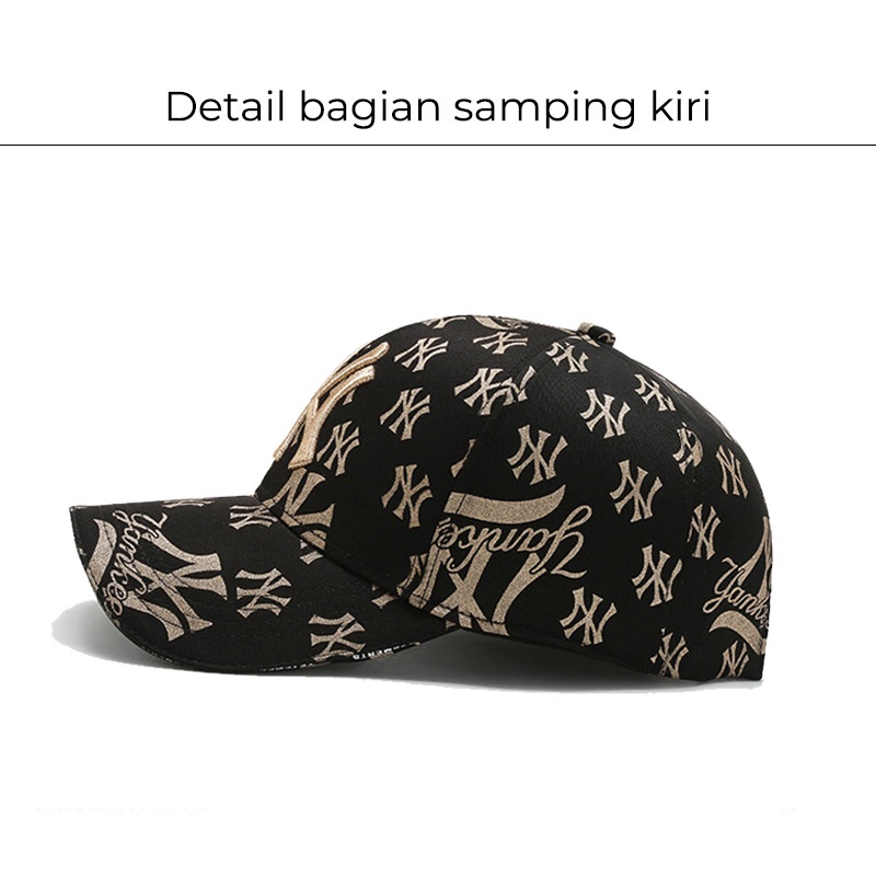 Topi Pria Wanita Baseball Distro NY Yankees Motif Huruf Casual Cap Fashion Style Korea BSAM