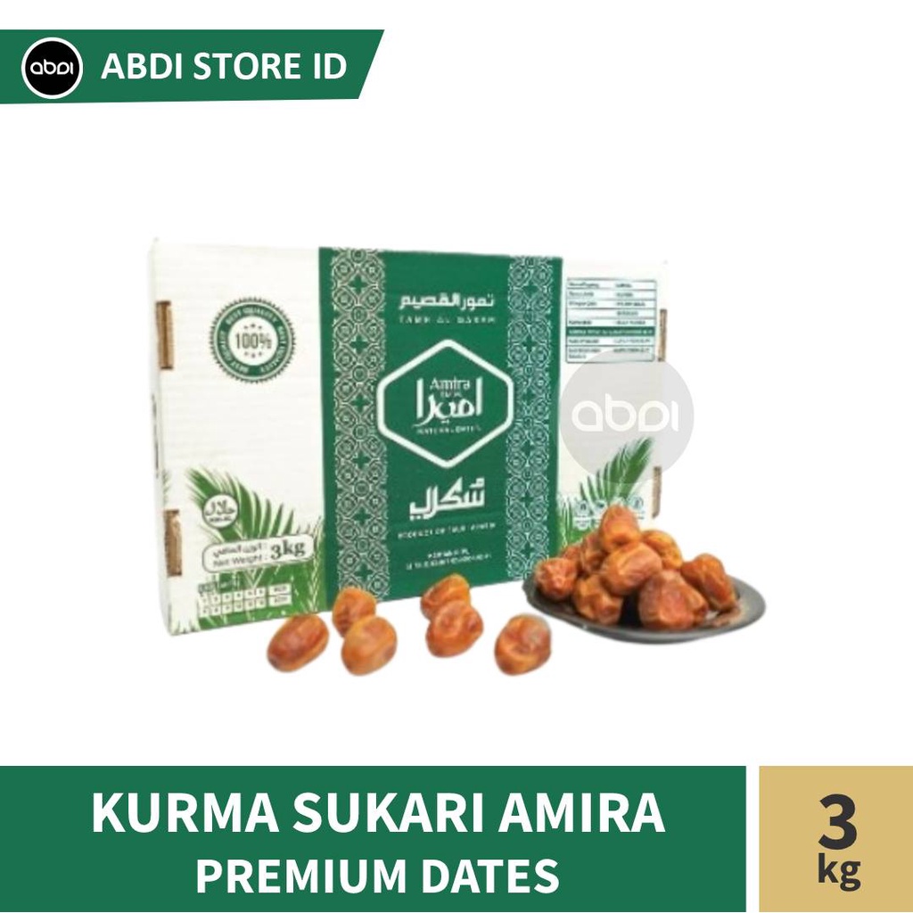 

Kurma Sukari Amira 3 Kg Grade A Premium Dates - Kurma Sukary Saudi