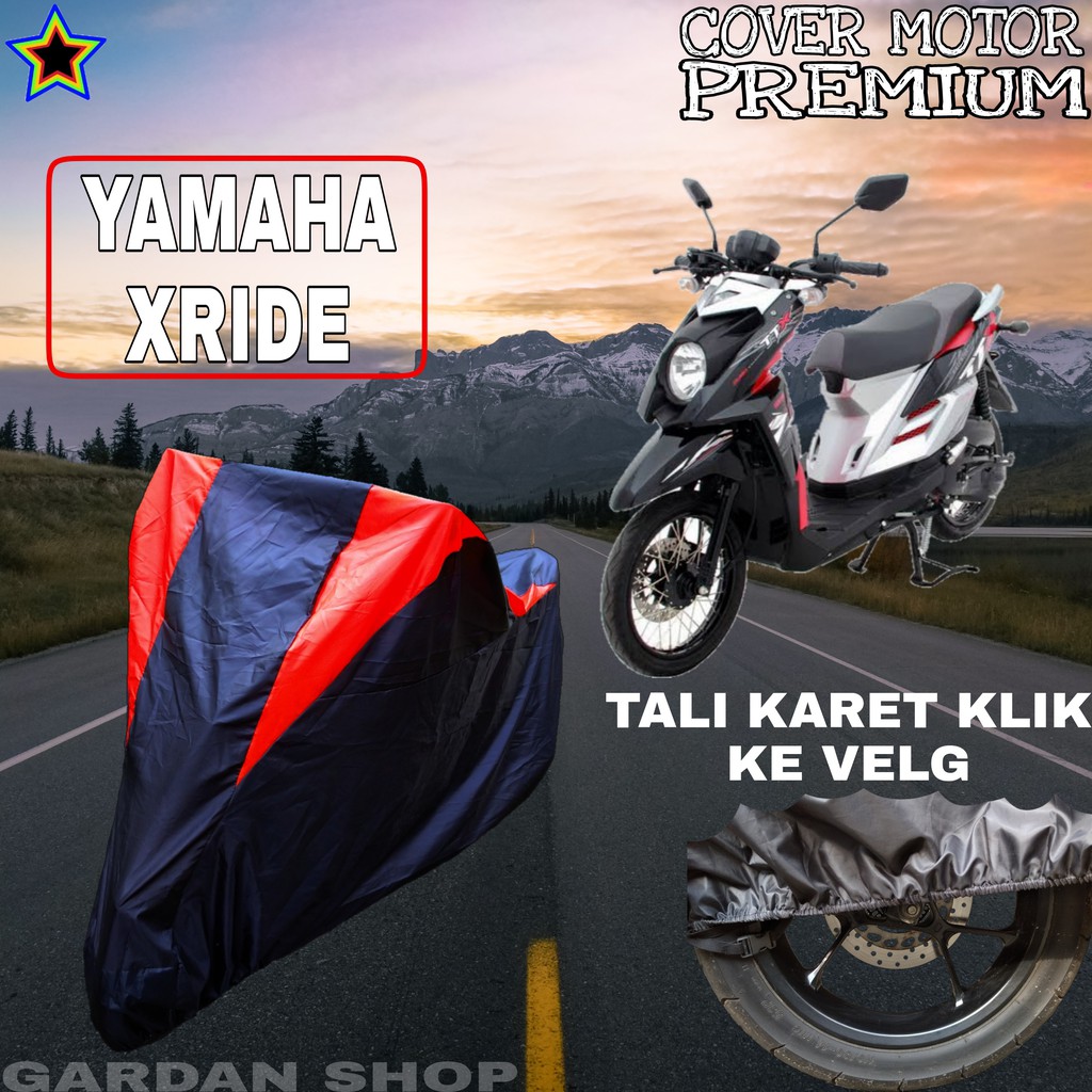 Sarung Motor YAMAHA XRIDE Hitam MERAH Body Cover Penutup Pelindung Motor Yamah Xride PREMIUM