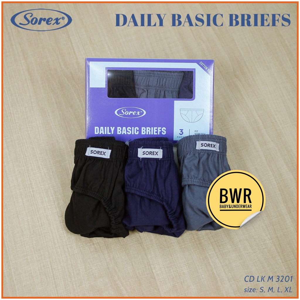 [ Ecer ] CD Sorex M 3201 Karet Kerut / Celana Dalam Pria Daily Basic Briefs Sorex M3201 | Bwr