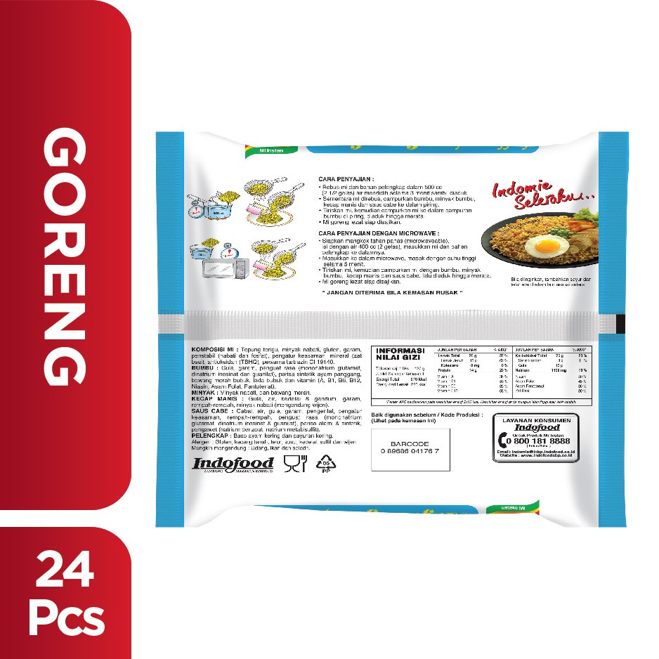 1 Dus isi 24 Pcs - Indomie Goreng Ayam Panggang Jumbo