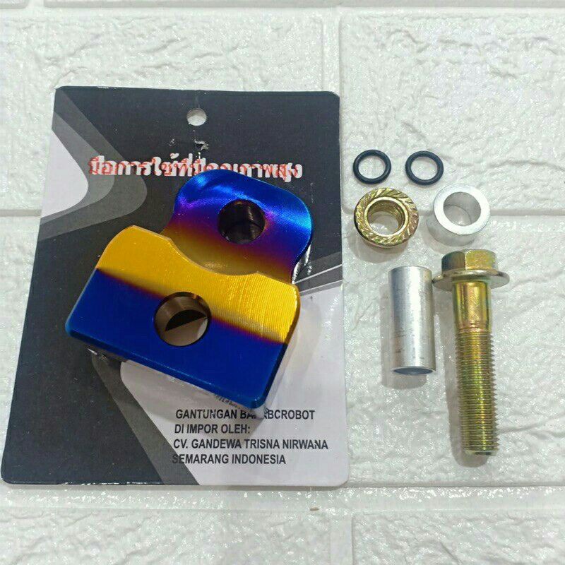 Peninggi Shock Atas Twotune Bakaran CNC Motor Matic Honda Yamaha Beat Mio Scopy Fino Vario