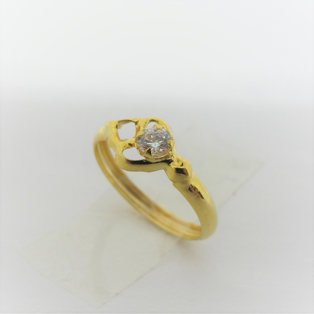 Cincin anak dan dewasa emas asli kadar 700 70% 22 0,5 gr z selisih merica petir solitaire 11 12 13 14 15 16 17 18