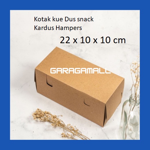 

Dus snack kotak kue kardus packing snack dus hampers kue box snack kotak snack box kraft laminasi 22x10x10 cm (isi 10 pcs)