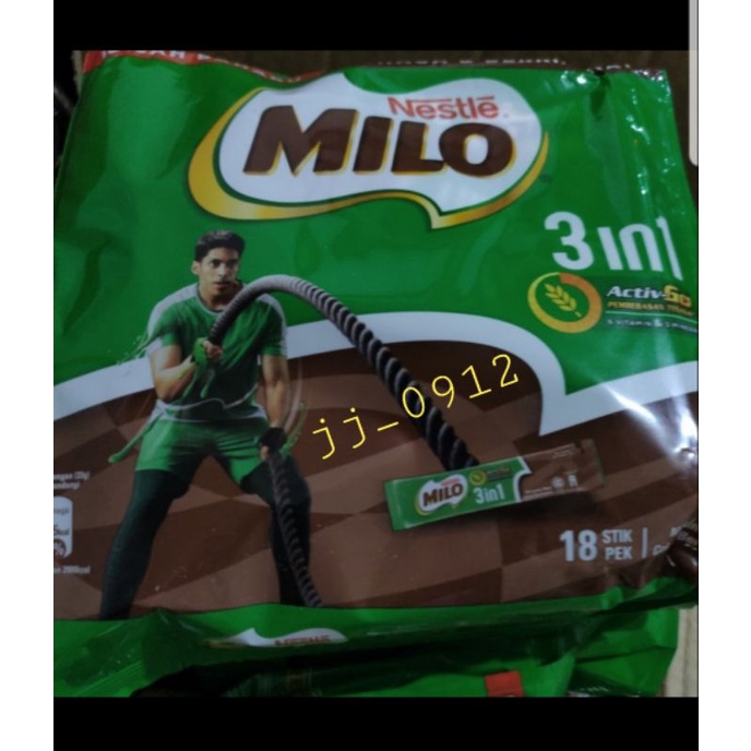 Jual Milo Sachet Milo 3 In 1 Malaysia 18 Stik Shopee Indonesia 3438