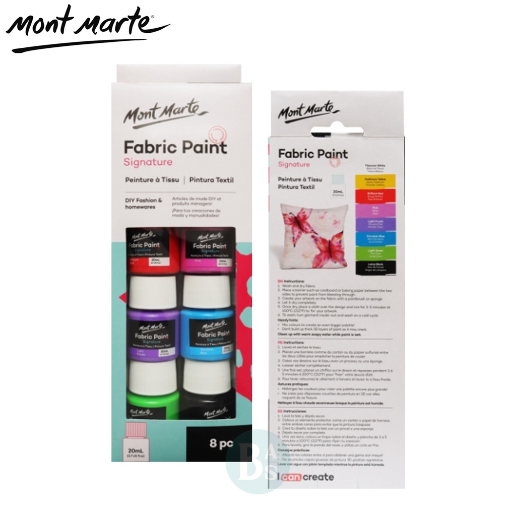 

Fabric Paint Signature Set 8pcs x 20ml - Mont Marte