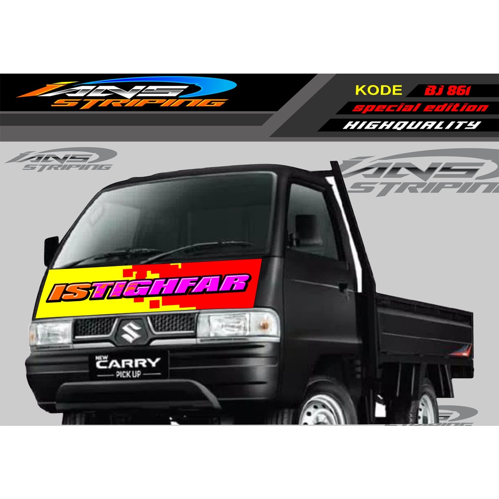 DECAL STICKER KAP DEPAN MOBIL CARRY/ STIKER KABIN DEPAN MOBIL CARRY PICK UP / STICKER TERBARU