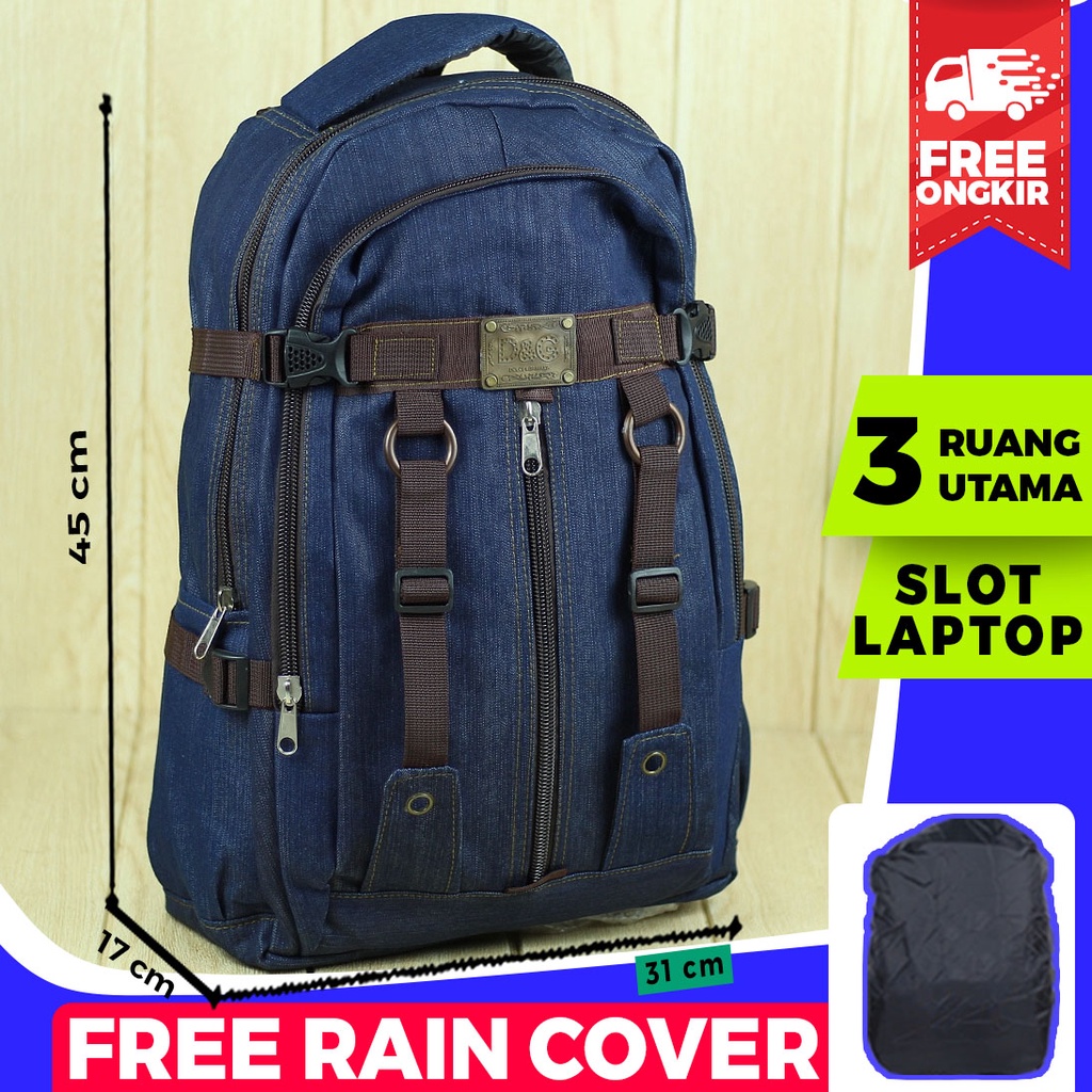 Tas Punggung Ransel Distro DG Model Trendy Kece Cowok Pria Laki Laki